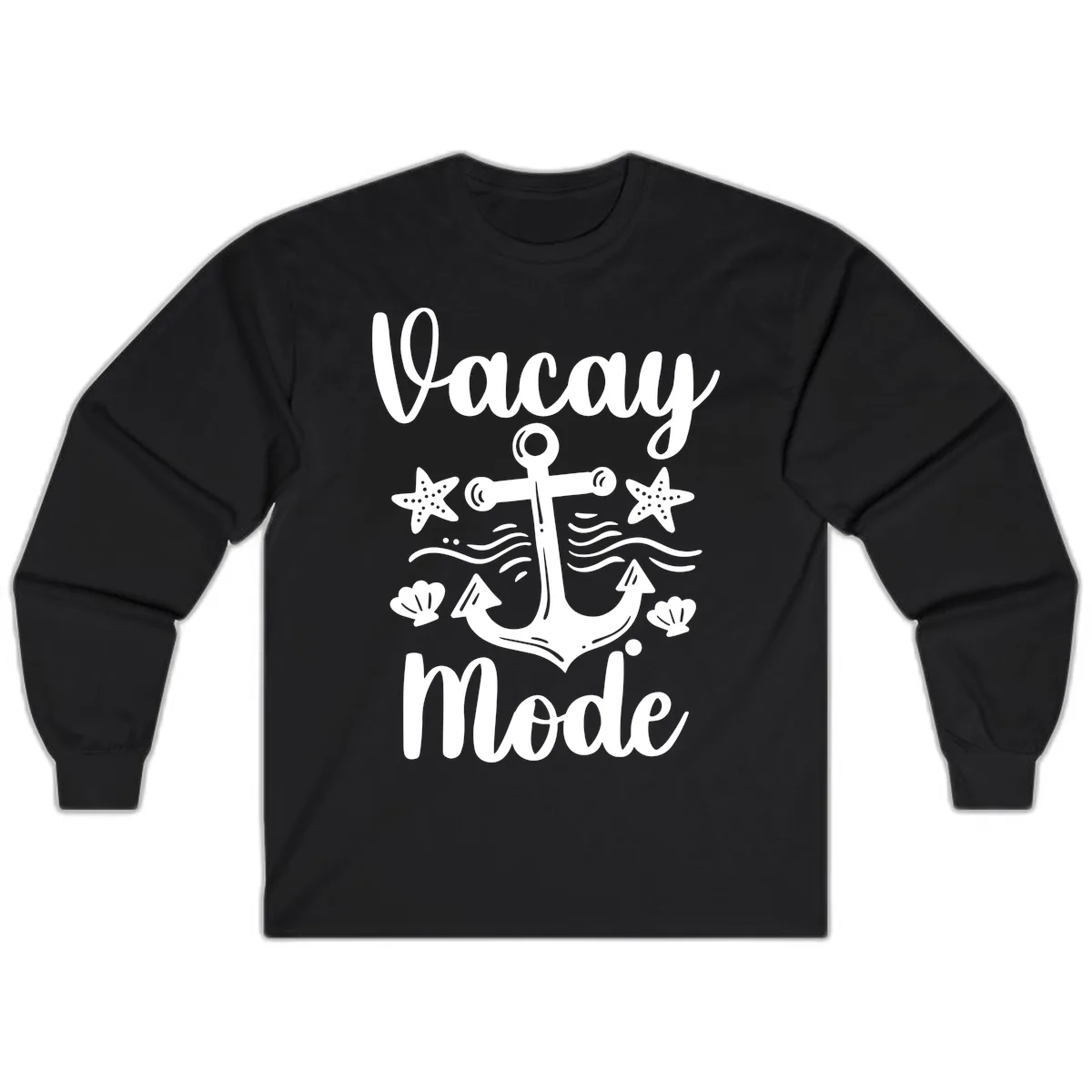 Vacay Mode Anchor Long Sleeve in Black