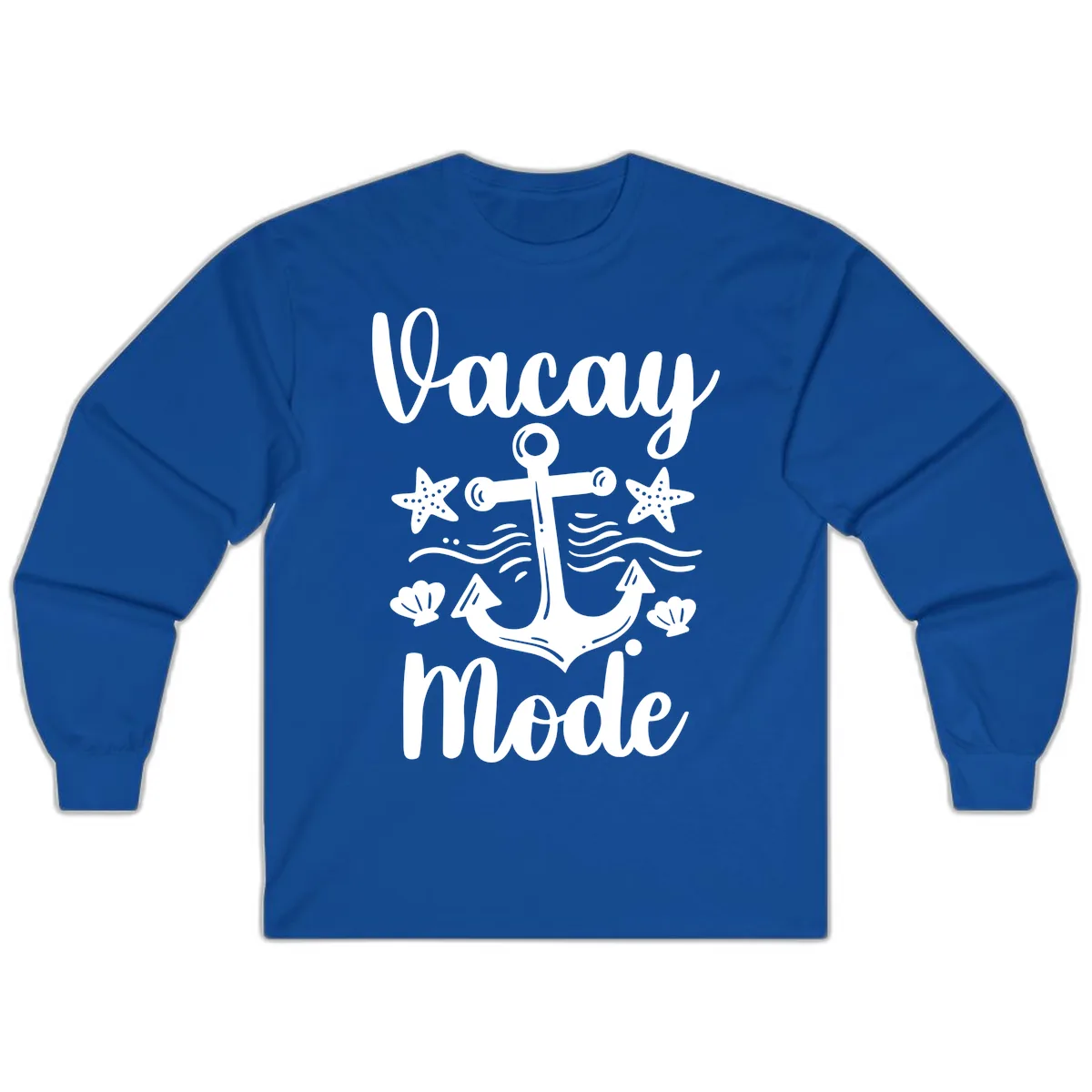 Vacay Mode Anchor Long Sleeve in Royal