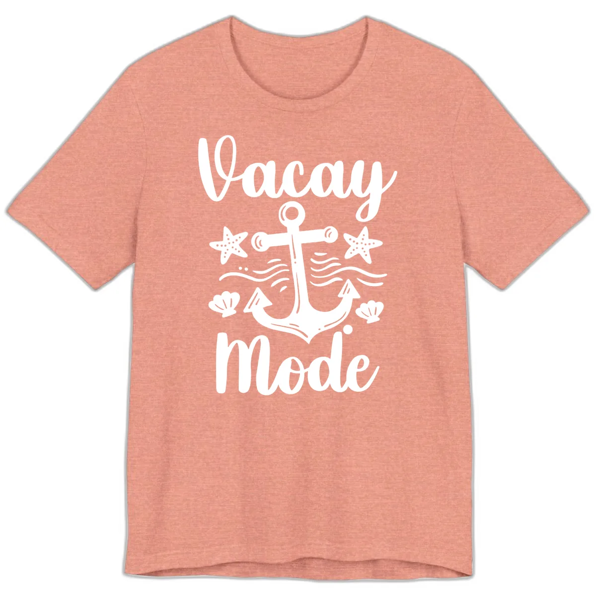 Vacay Mode Anchor Premium T-Shirt in Heather Sunset