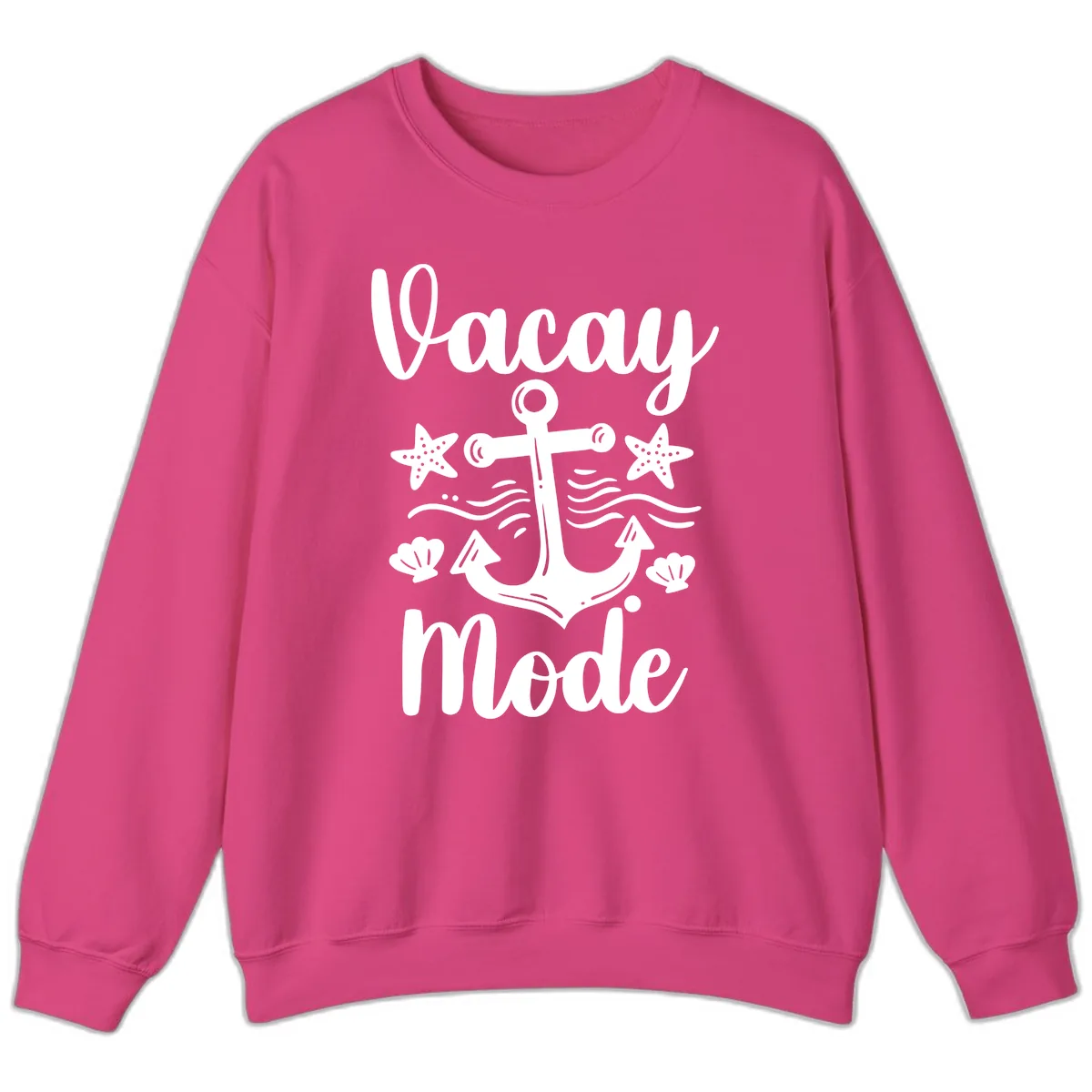 Vacay Mode Anchor Sweatshirt in Heliconia
