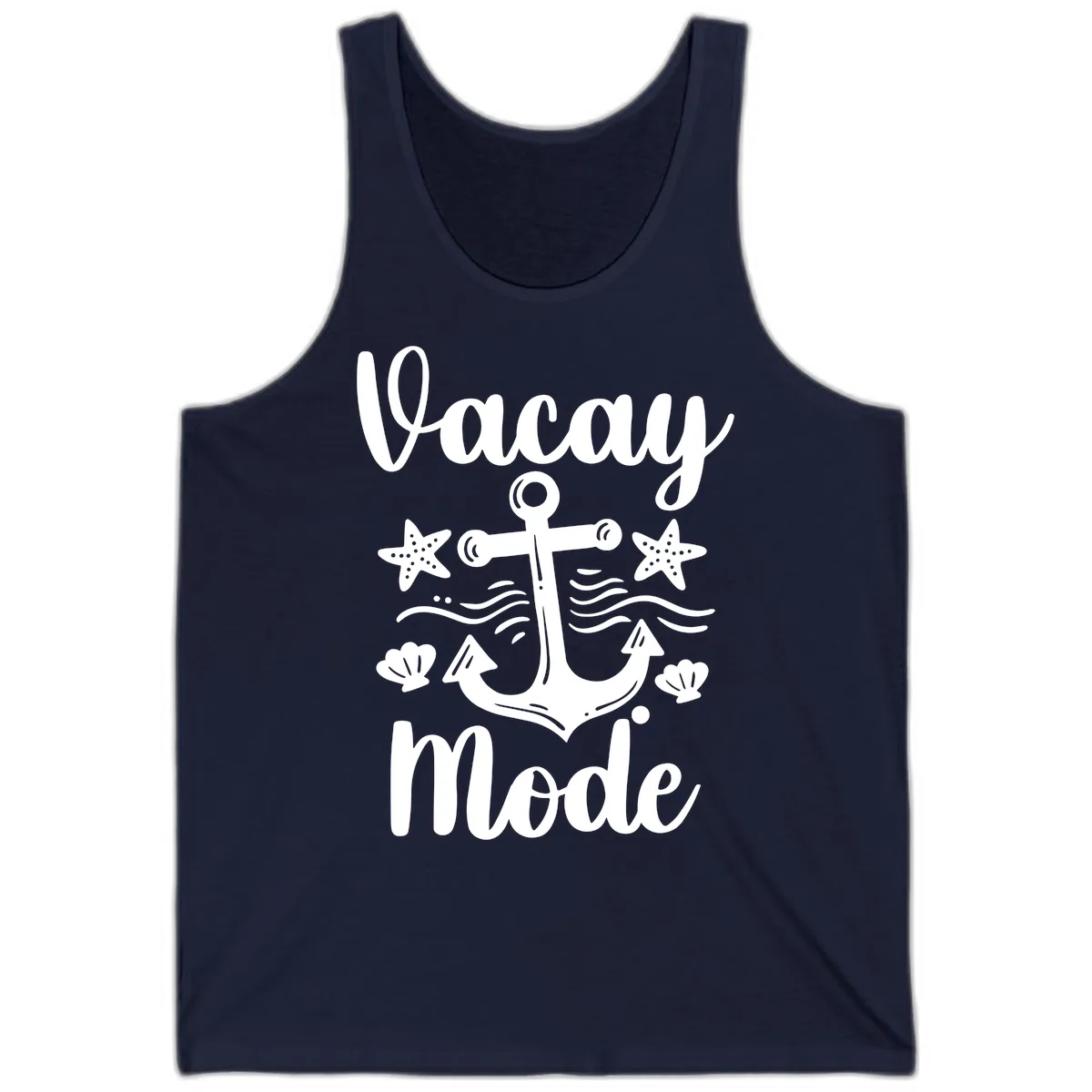 Vacay Mode Anchor Tank in Navy