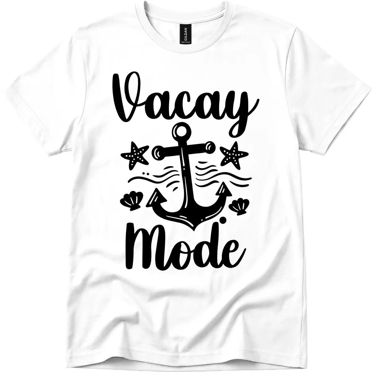 Vacay Mode Anchor T-Shirt in White