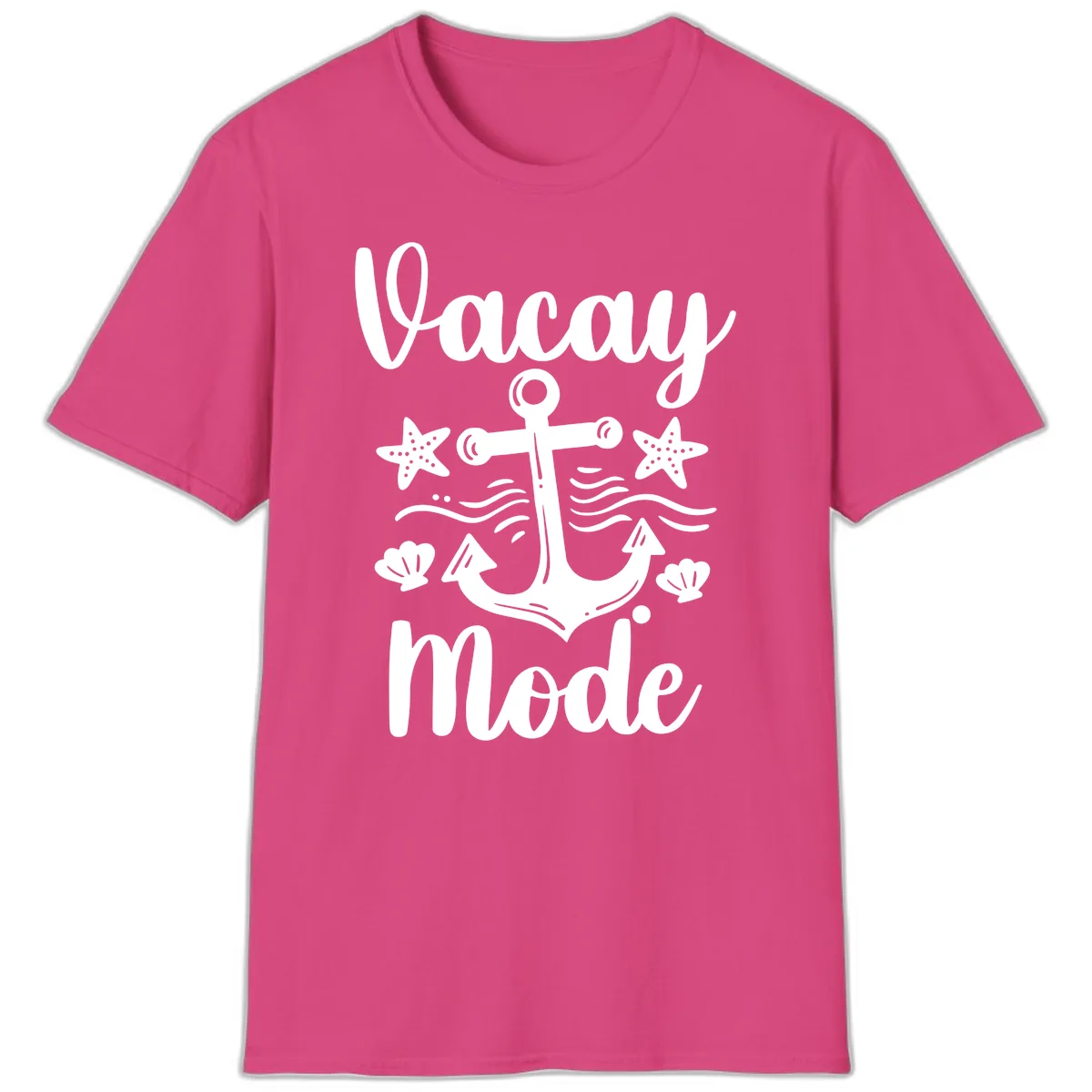 Vacay Mode Anchor T-Shirt in Heliconia