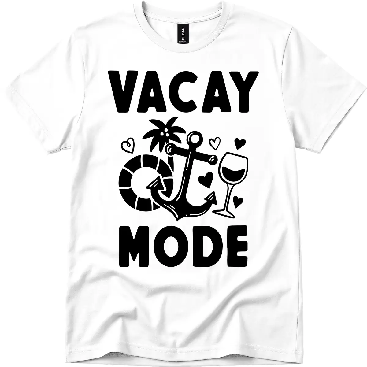 Vacay Mode Anchor T-Shirt in White
