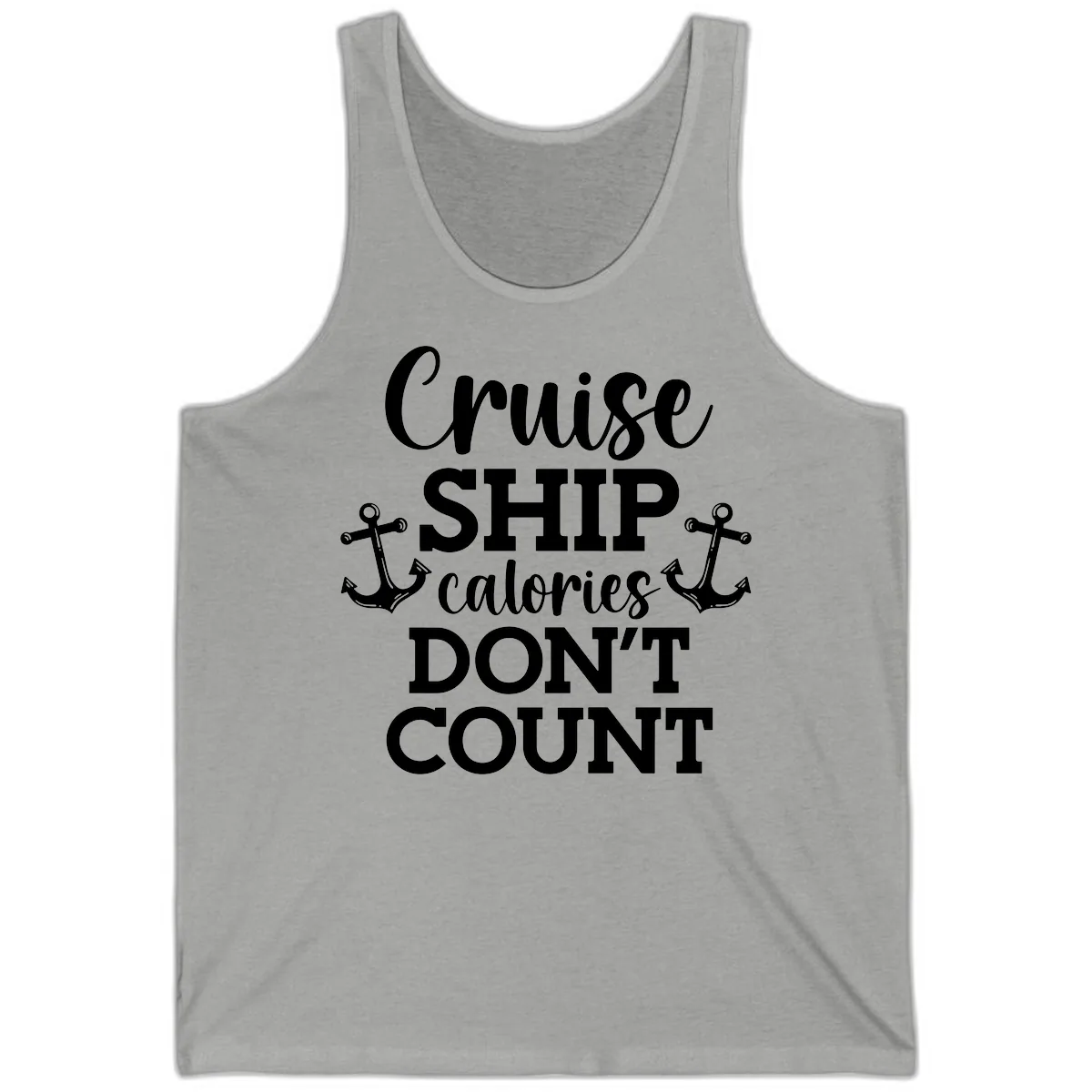 Cruise Ship Calories Don't Count Tank in Athletic Heather