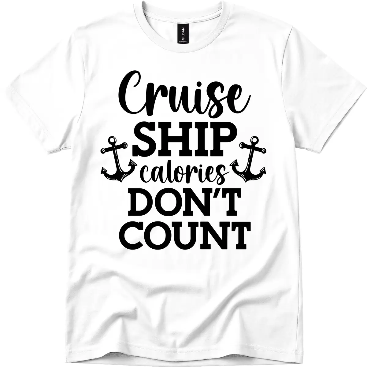 Cruise Ship Calories Don't Count T-Shirt in White