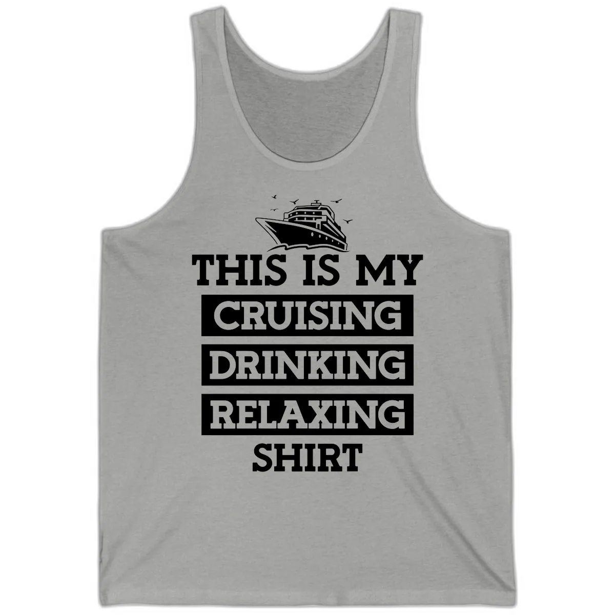 My Cruising Drinking Relaxing Tank in Athletic Heather