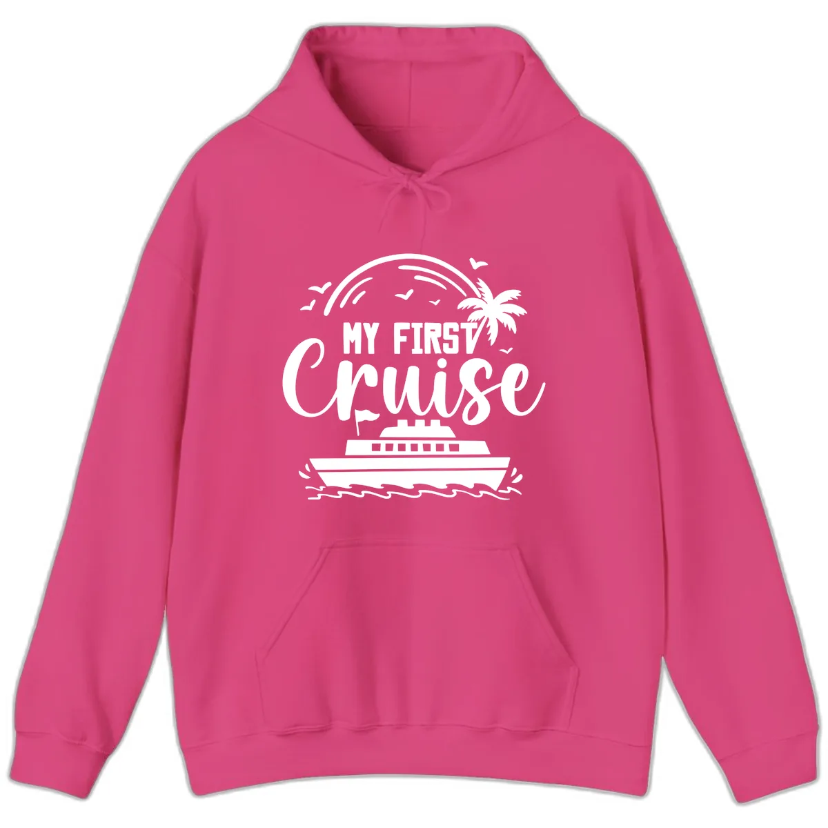 My First Cruise Hoodie in Heliconia