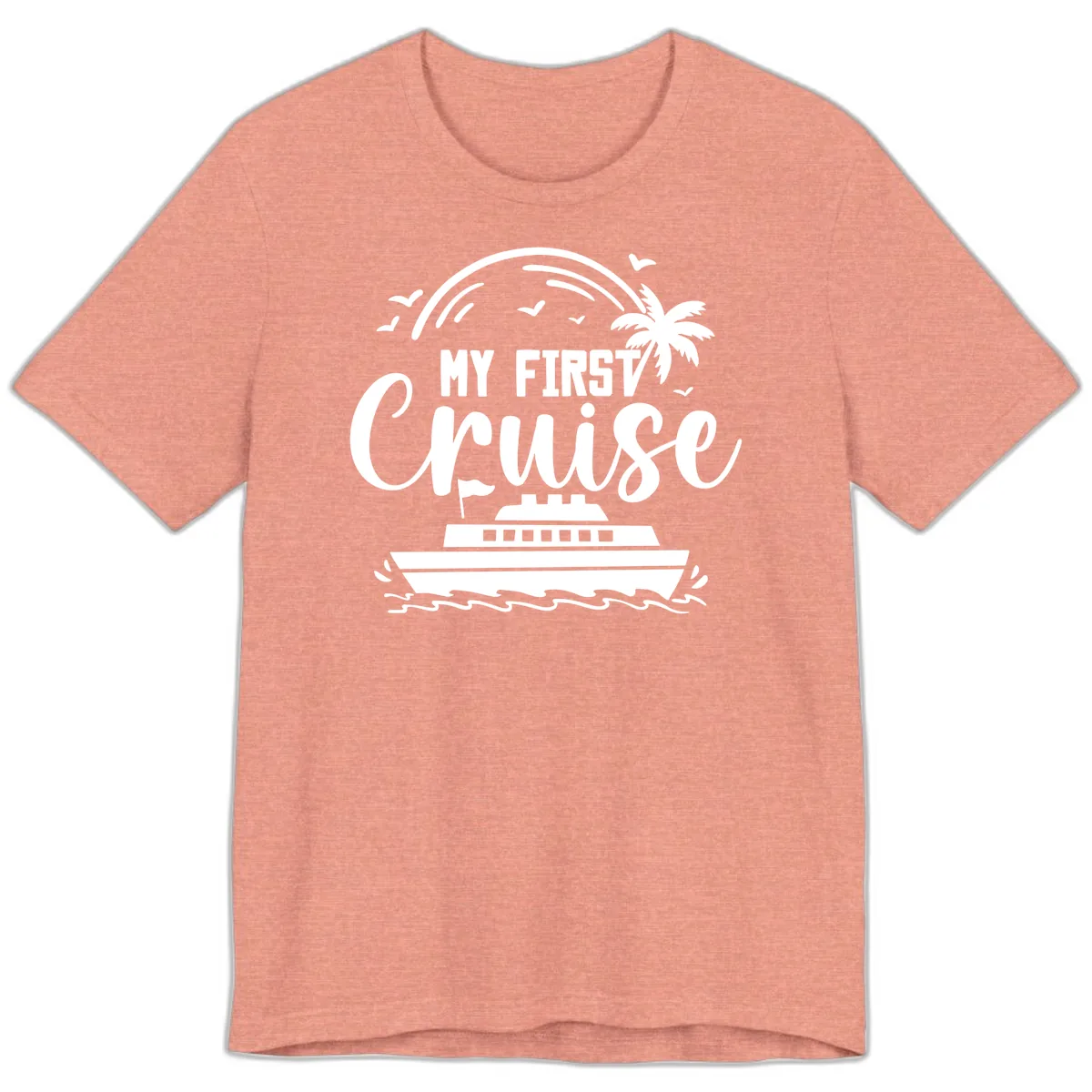 My First Cruise Premium T-Shirt in Heather Sunset