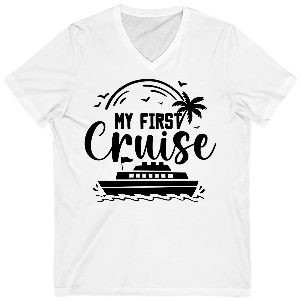 My First Cruise V-Neck in White