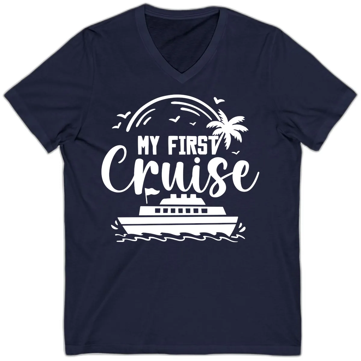 My First Cruise V-Neck in Navy