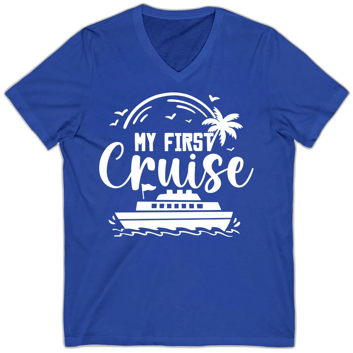 My First Cruise V-Neck in True Royal