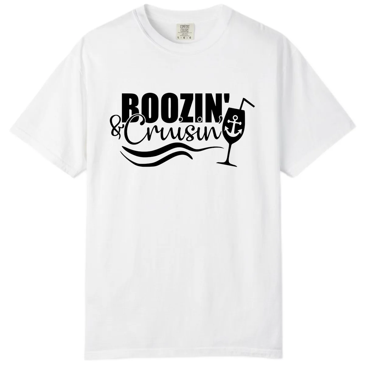 Boozin' & Cruising Nautical Design Comfort Color in White