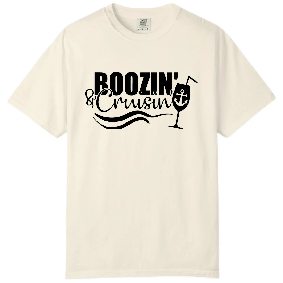 Boozin' & Cruising Nautical Design Comfort Color in Ivory