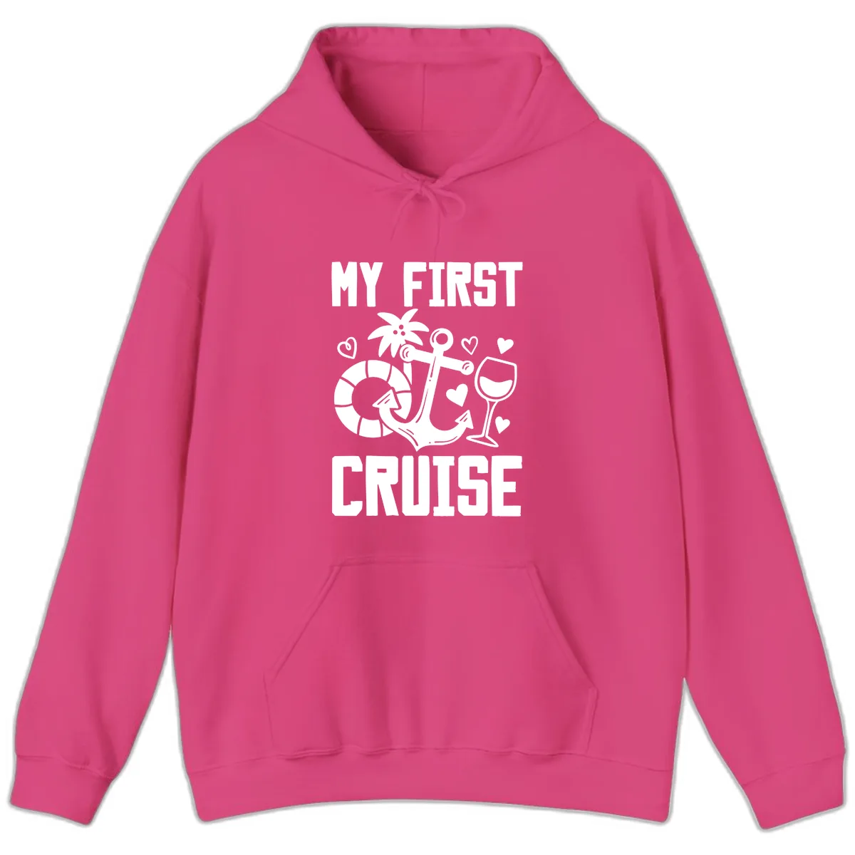 My First Cruise Hoodie in Heliconia