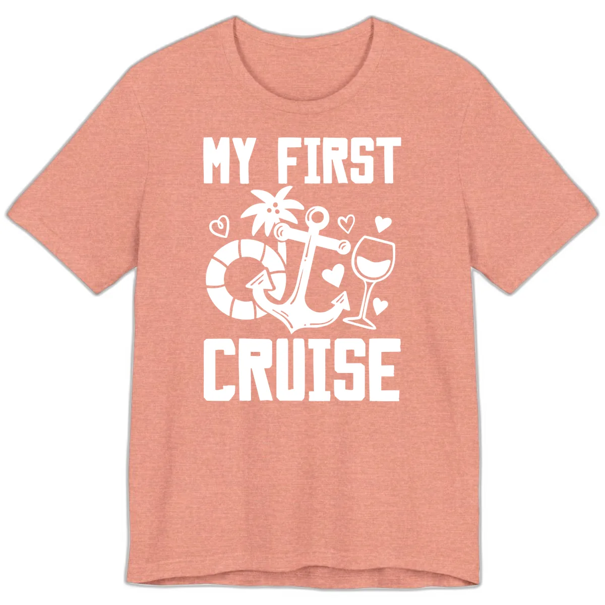 My First Cruise Premium T-Shirt in Heather Sunset
