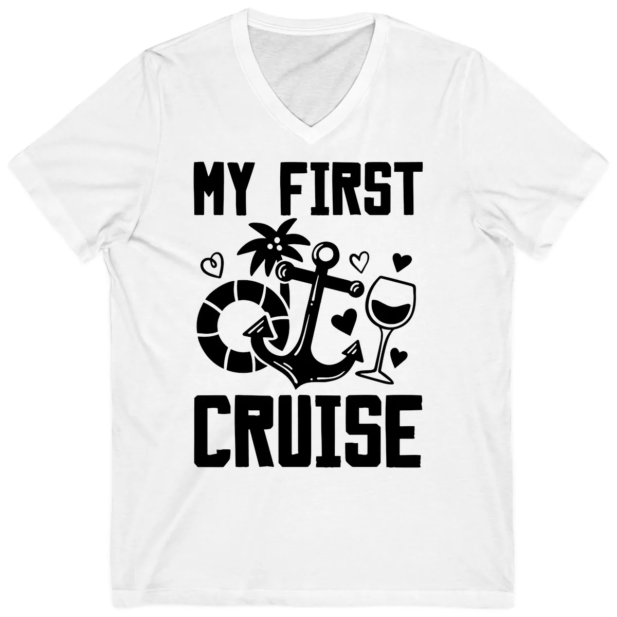My First Cruise V-Neck in White