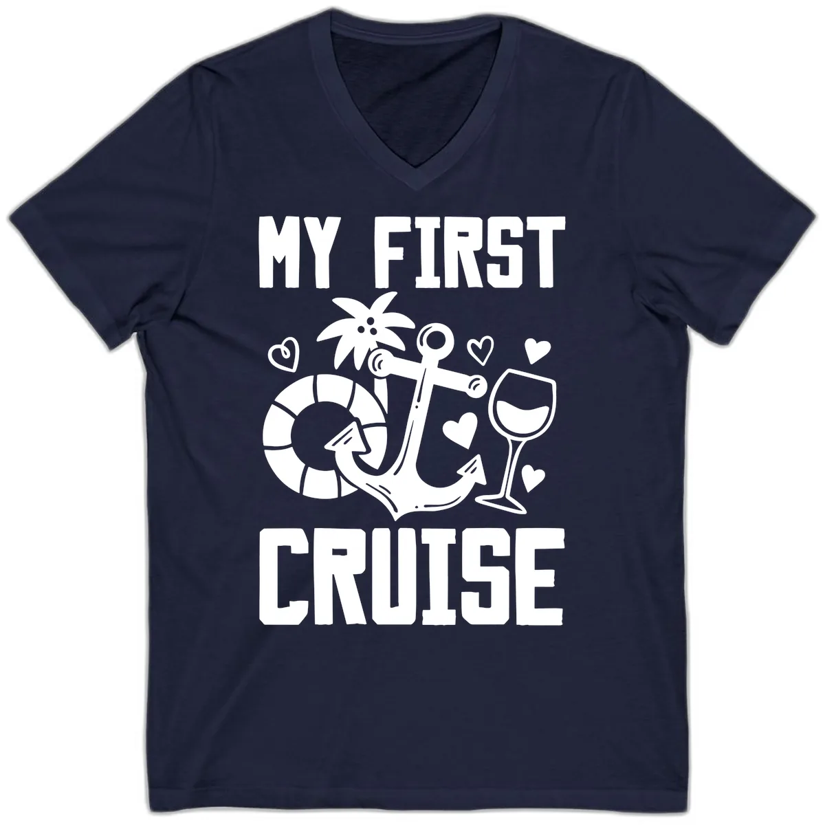 My First Cruise V-Neck in Navy