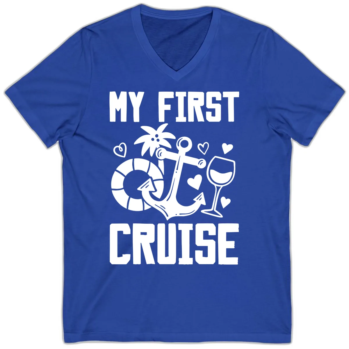 My First Cruise V-Neck in True Royal