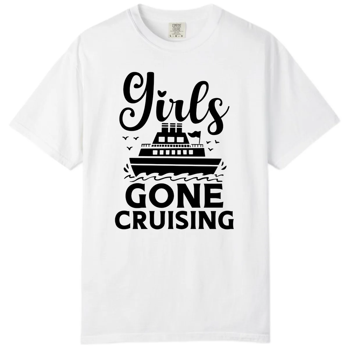 Ship All Gone Cruising Comfort Color in White