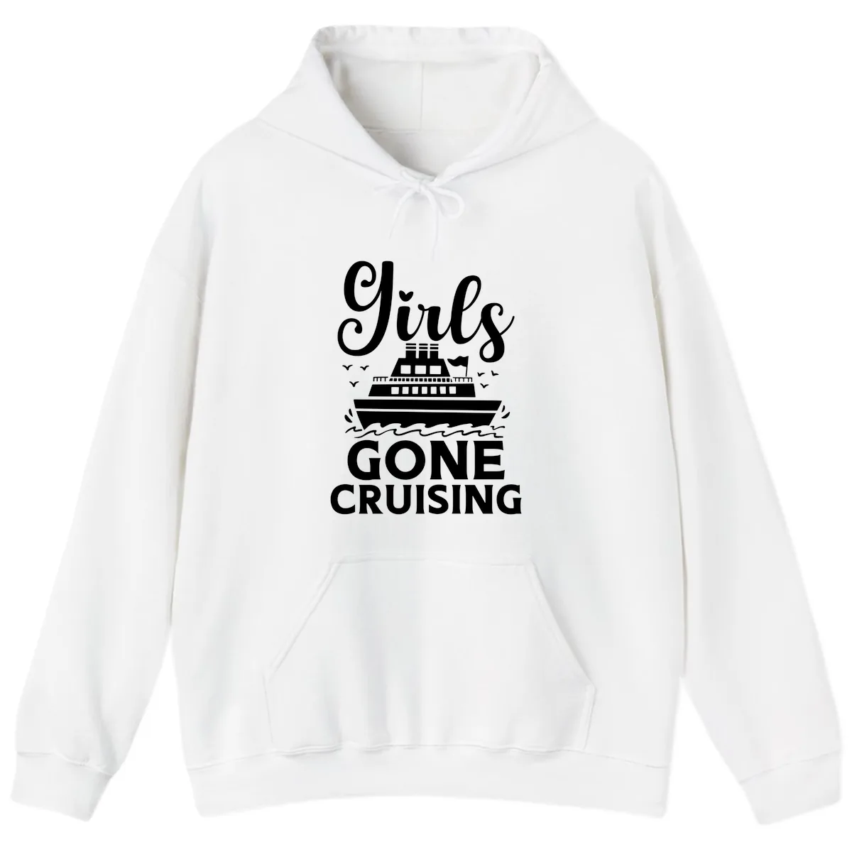 Ship All Gone Cruising Hoodie in White