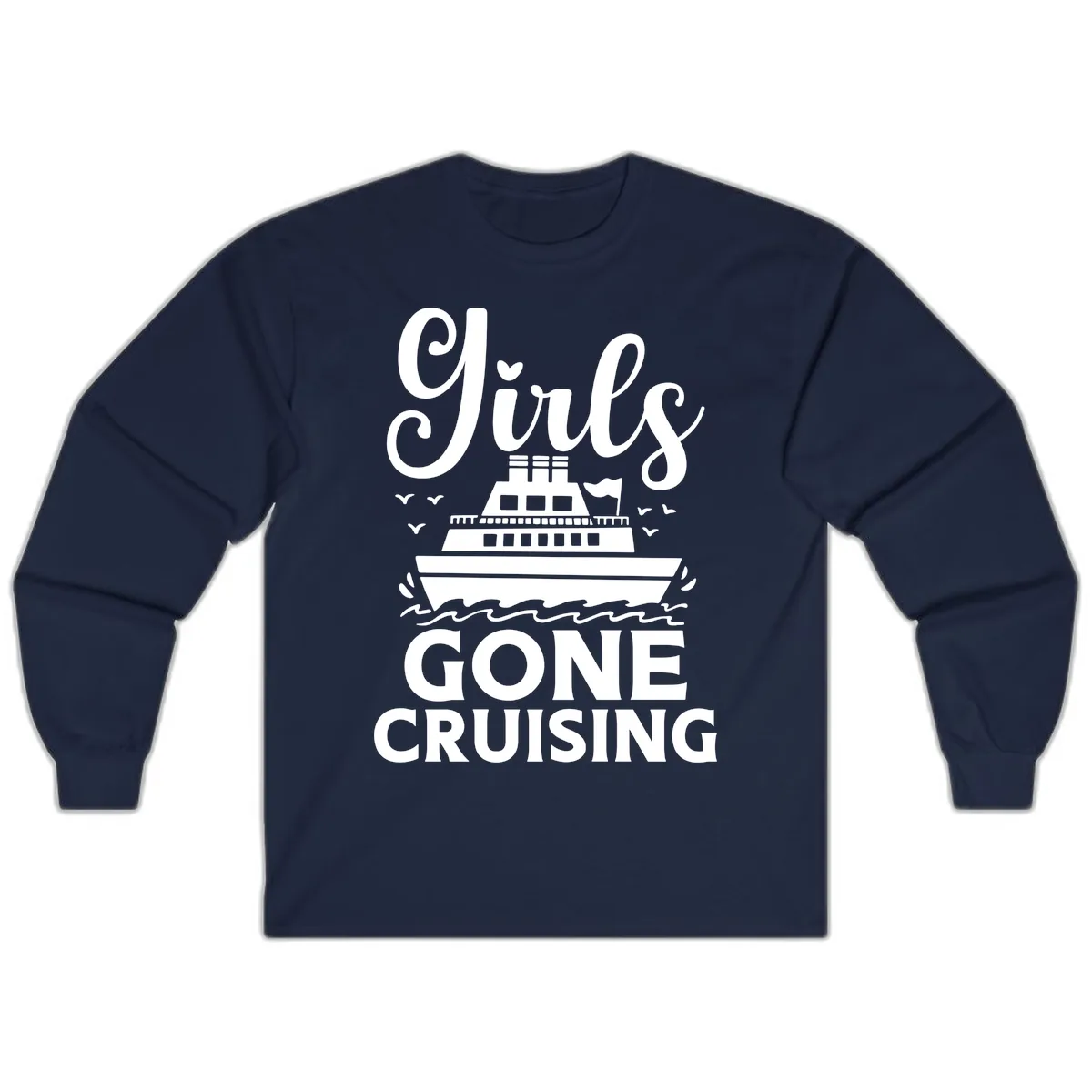 Ship All Gone Cruising Long Sleeve in Navy