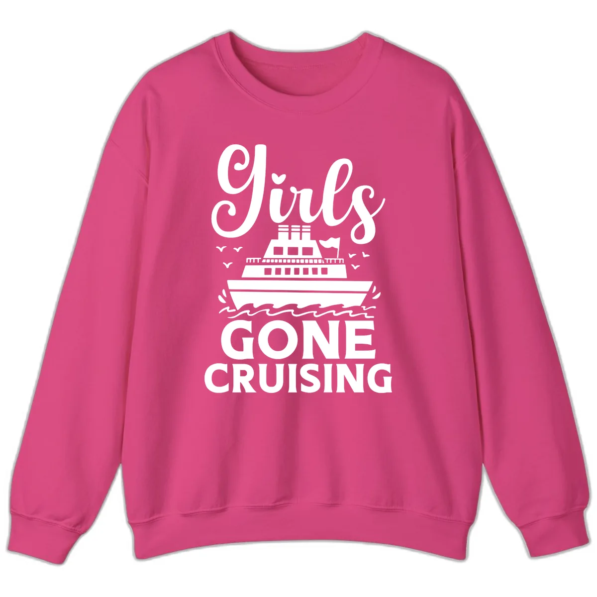 Ship All Gone Cruising Sweatshirt in Heliconia