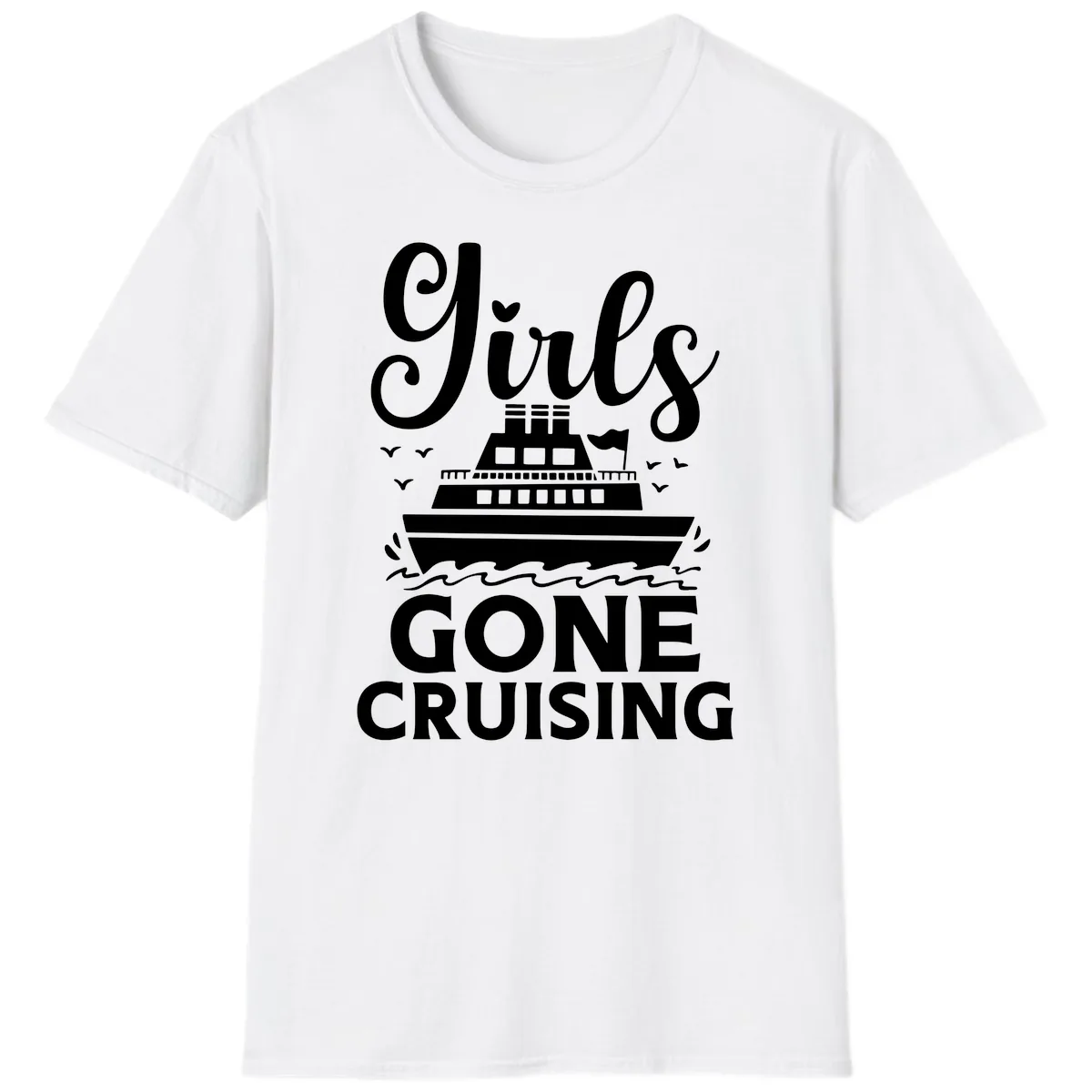 Ship All Gone Cruising T-Shirt in White
