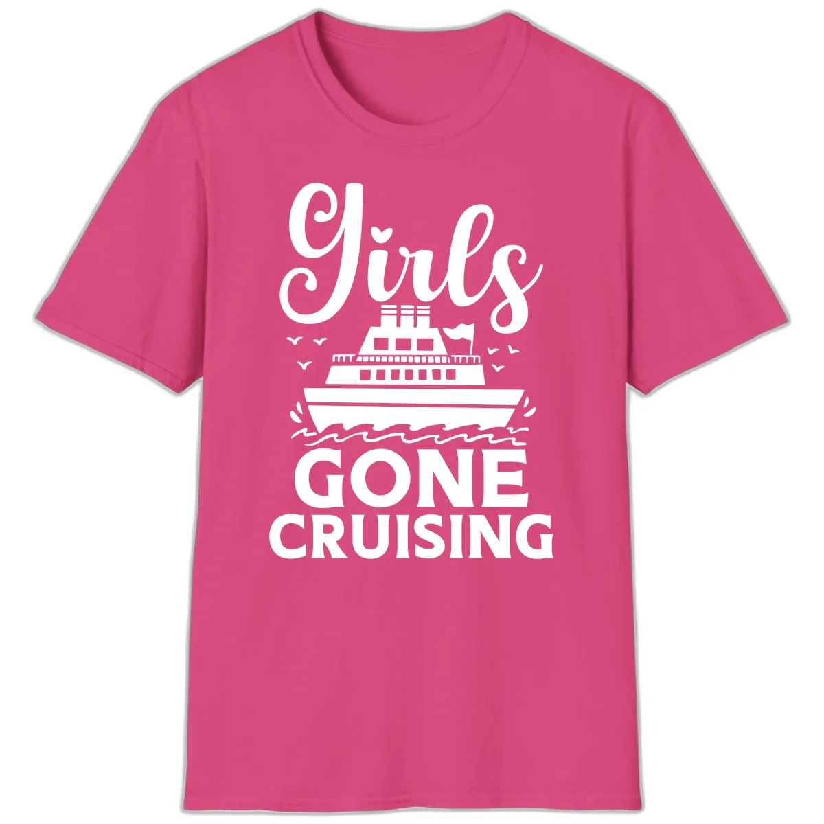 Ship All Gone Cruising T-Shirt in Heliconia