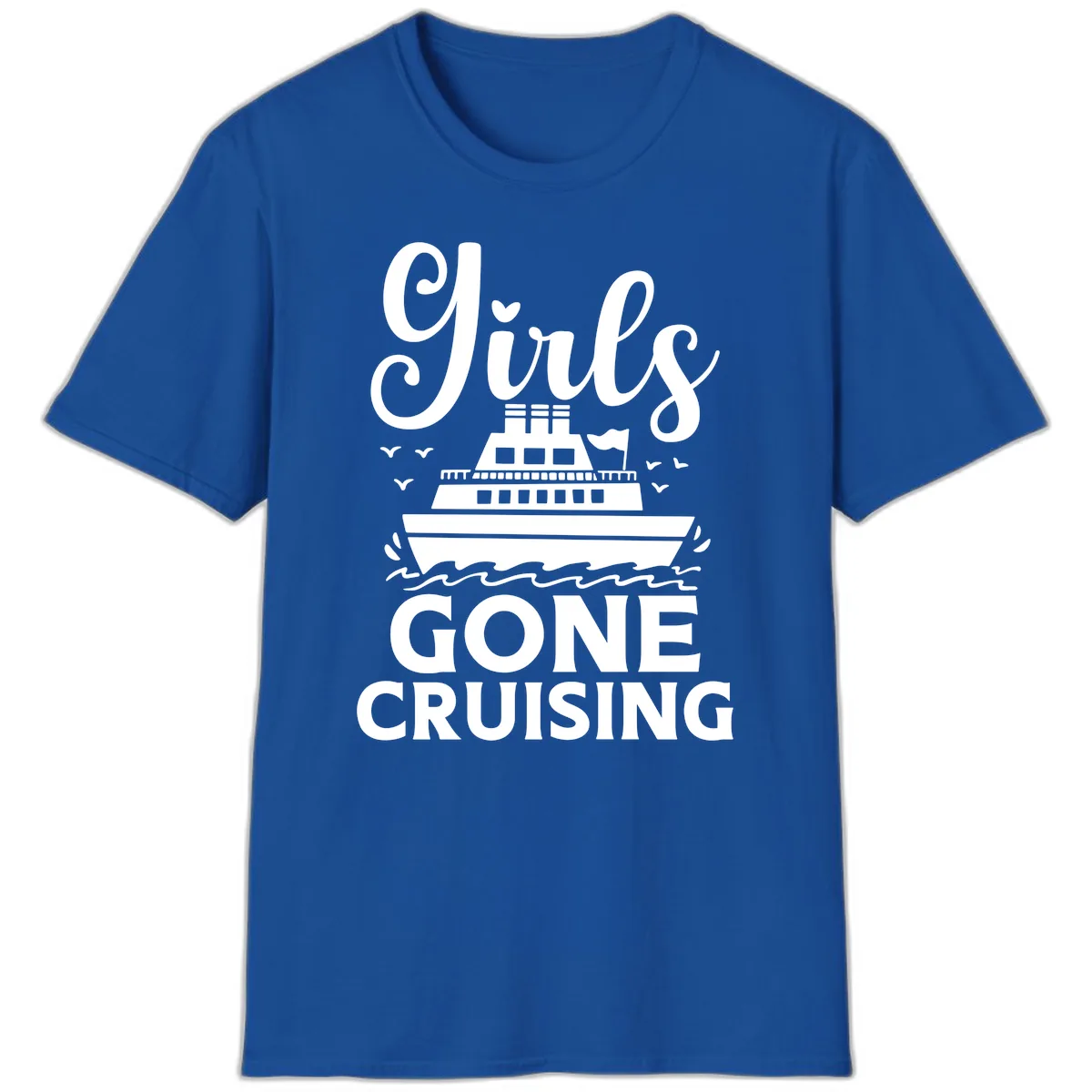 Ship All Gone Cruising T-Shirt in Royal