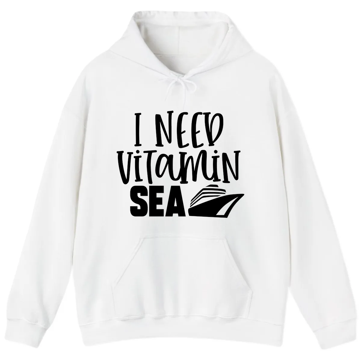 I Need Vitamin Sea Hoodie in White