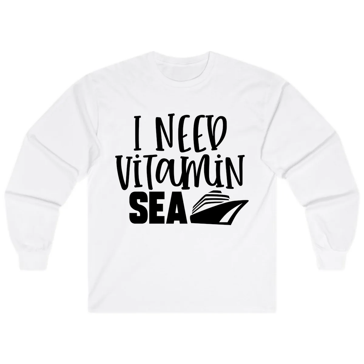 I Need Vitamin Sea Long Sleeve in White