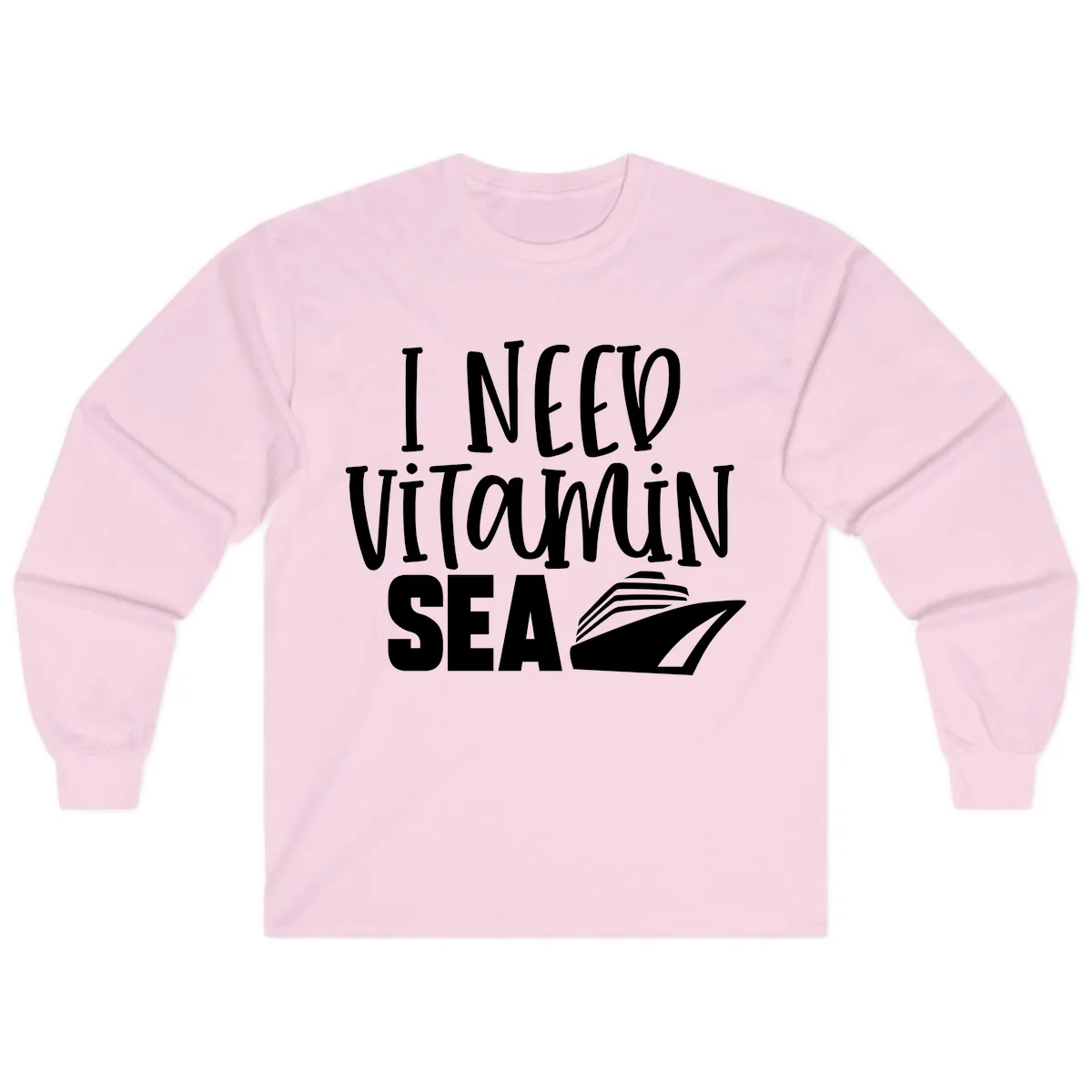 I Need Vitamin Sea Long Sleeve in Light Pink