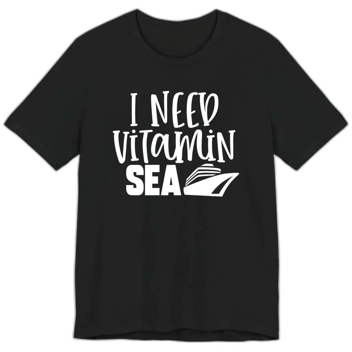 I Need Vitamin Sea Premium T-Shirt in Black