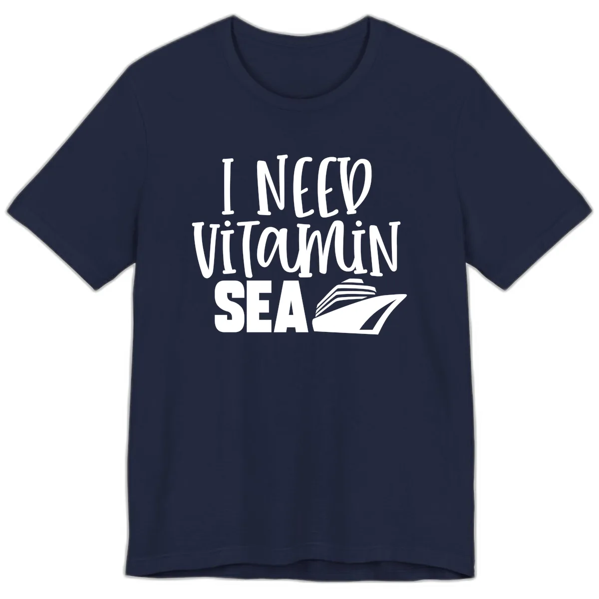 I Need Vitamin Sea Premium T-Shirt in Navy