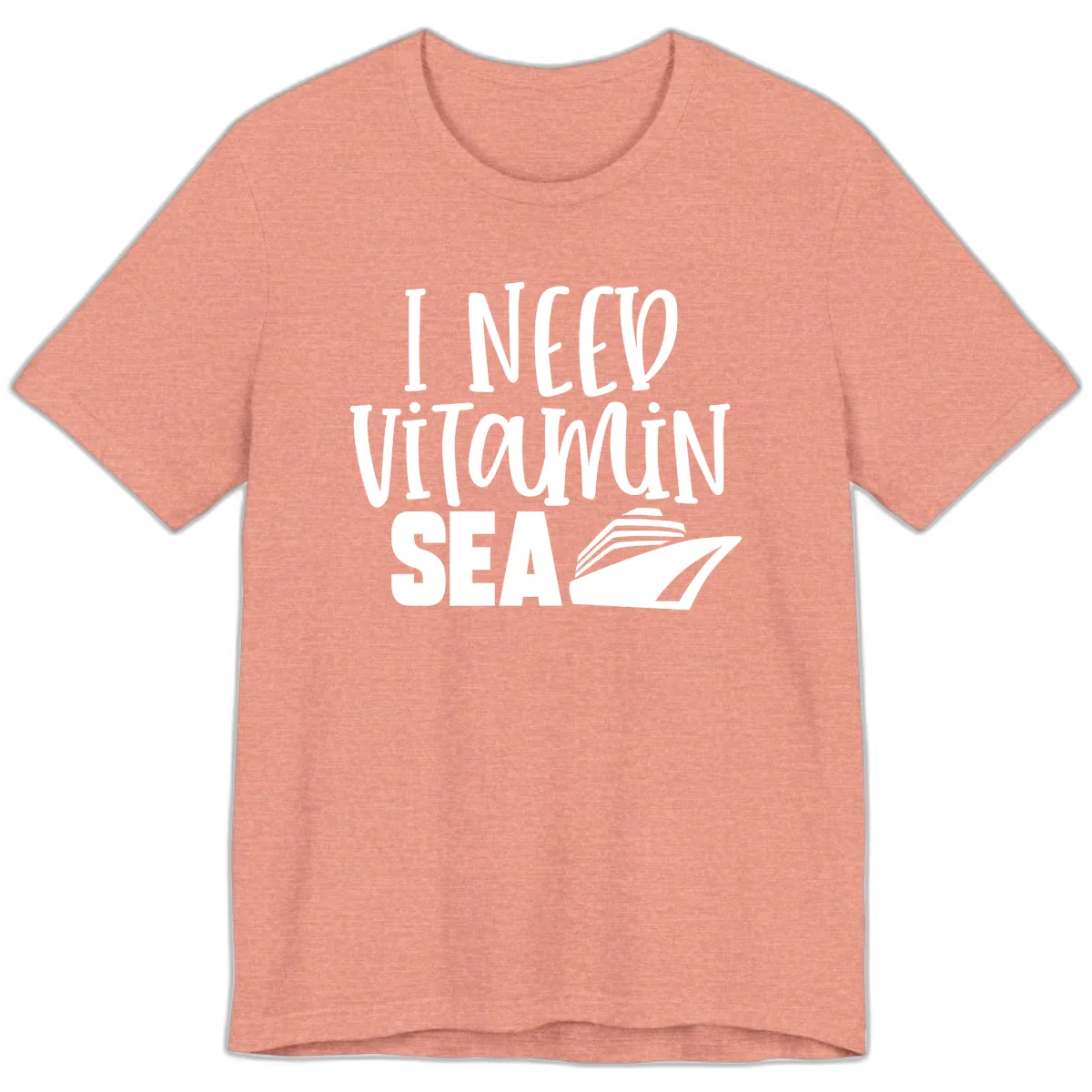 I Need Vitamin Sea Premium T-Shirt in Heather Sunset