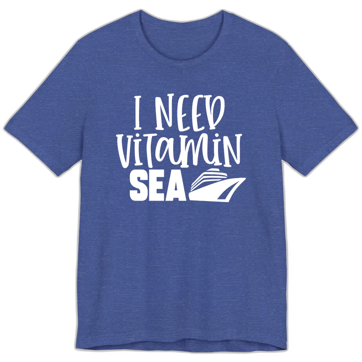 I Need Vitamin Sea Premium T-Shirt in Heather True Royal
