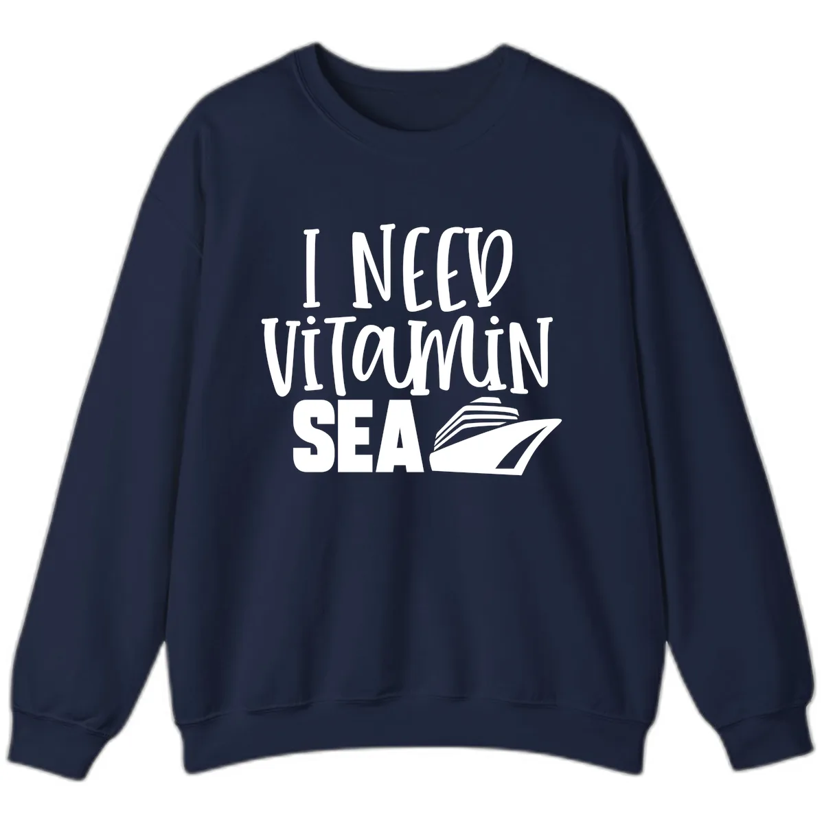 I Need Vitamin Sea Sweatshirt in Navy