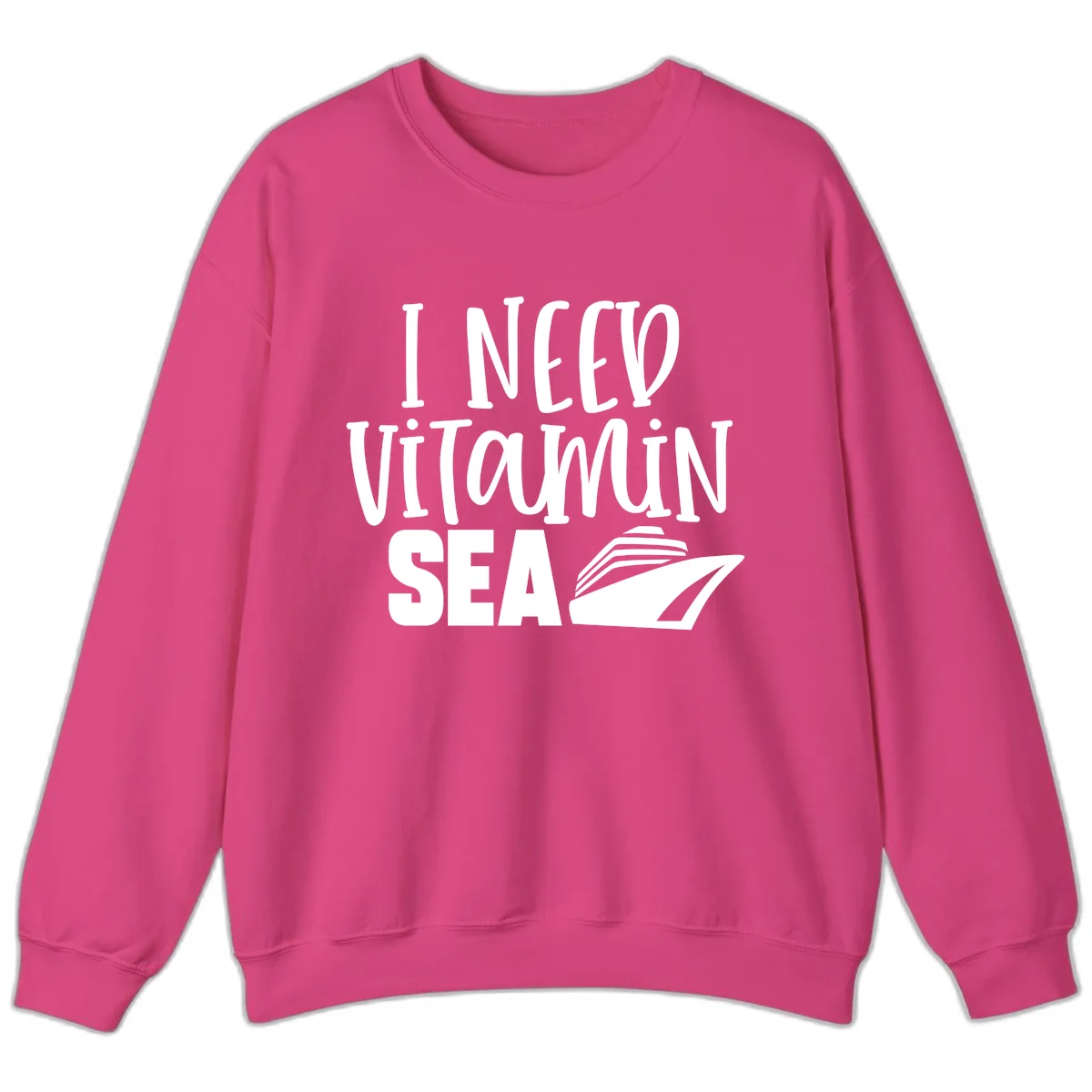 I Need Vitamin Sea Sweatshirt in Heliconia