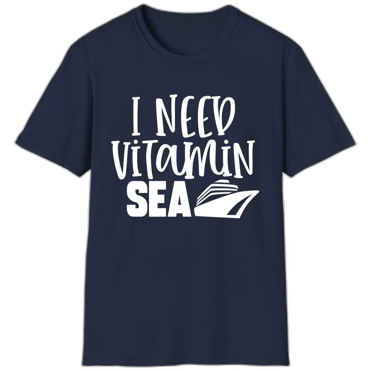 I Need Vitamin Sea T-Shirt in Navy