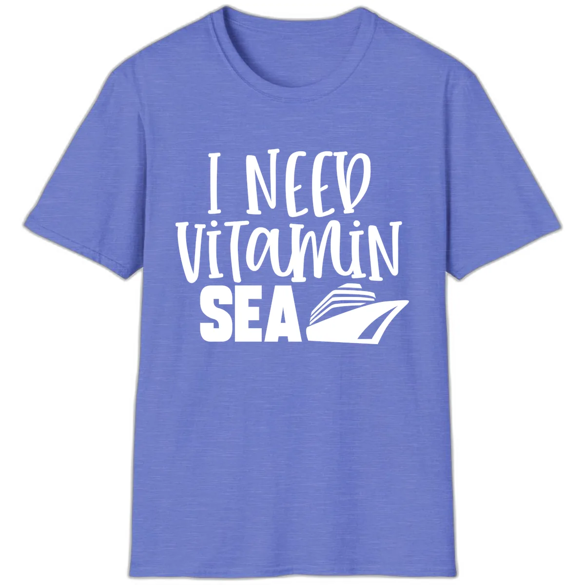 I Need Vitamin Sea T-Shirt in Heather Royal