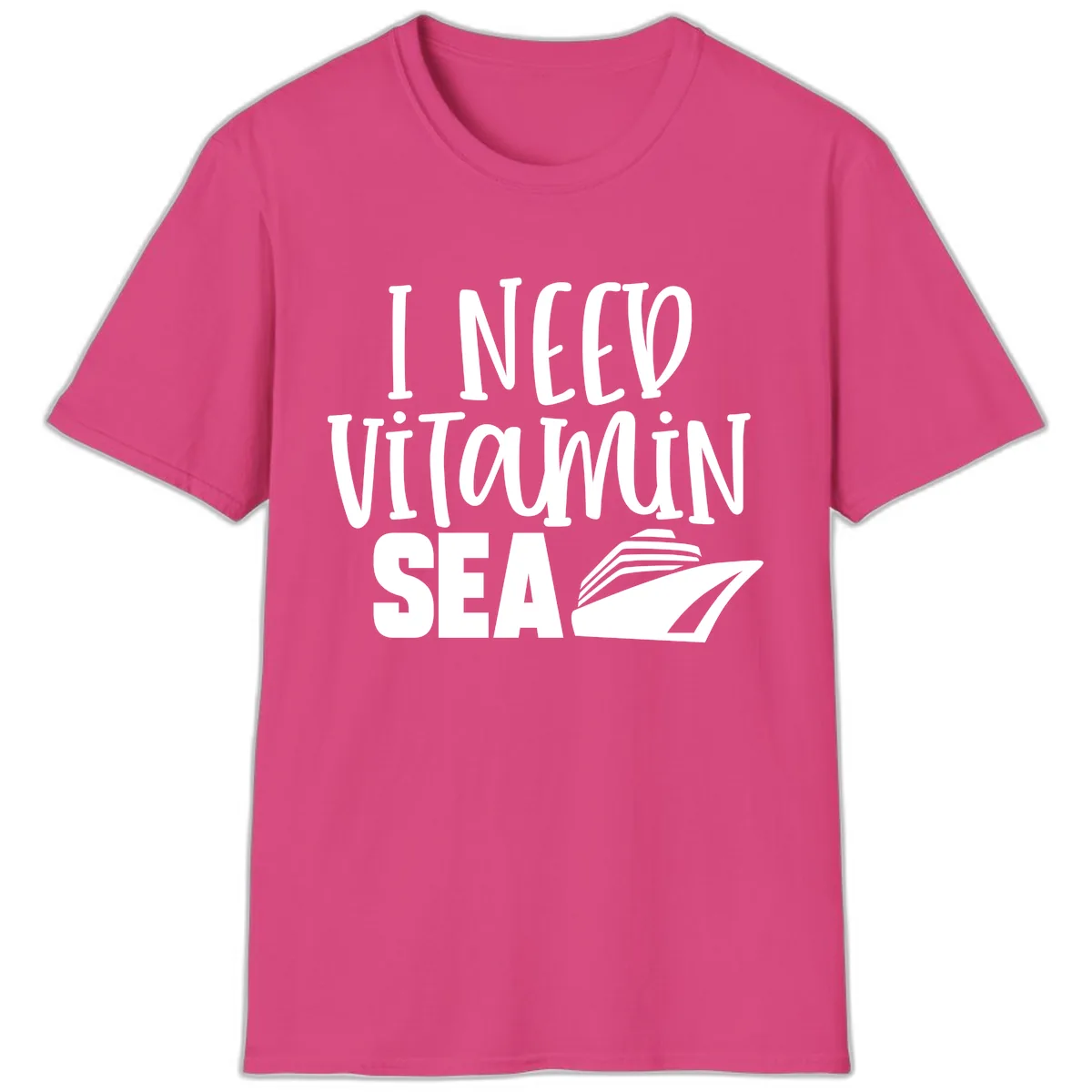 I Need Vitamin Sea T-Shirt in Heliconia