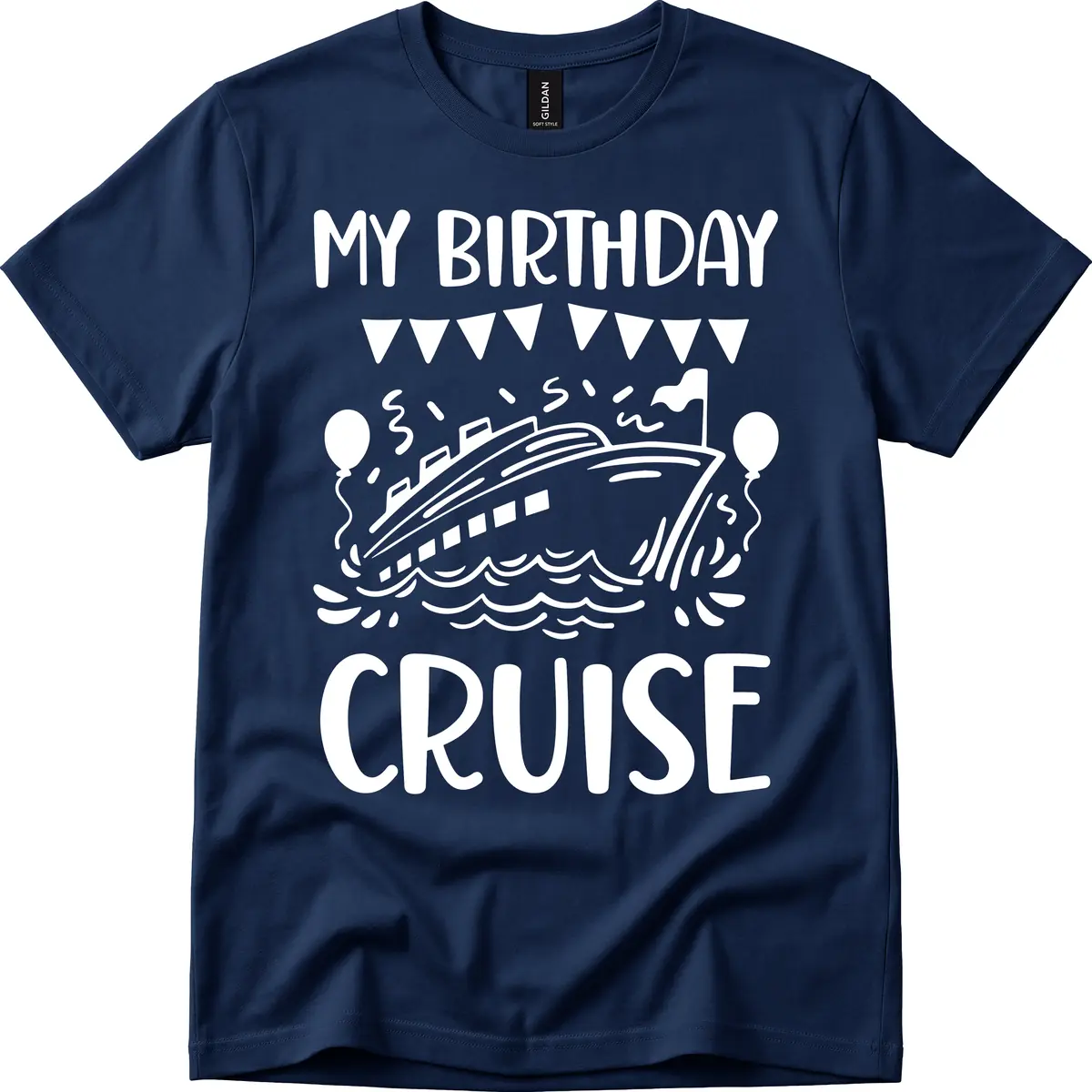 My Birthday Cruise T-Shirt in Navy