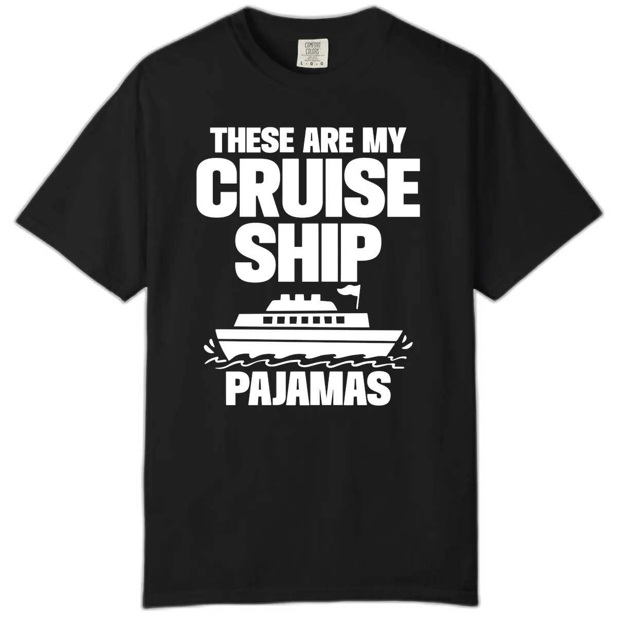 Cruise Ship Pajamas Comfort Color in Black