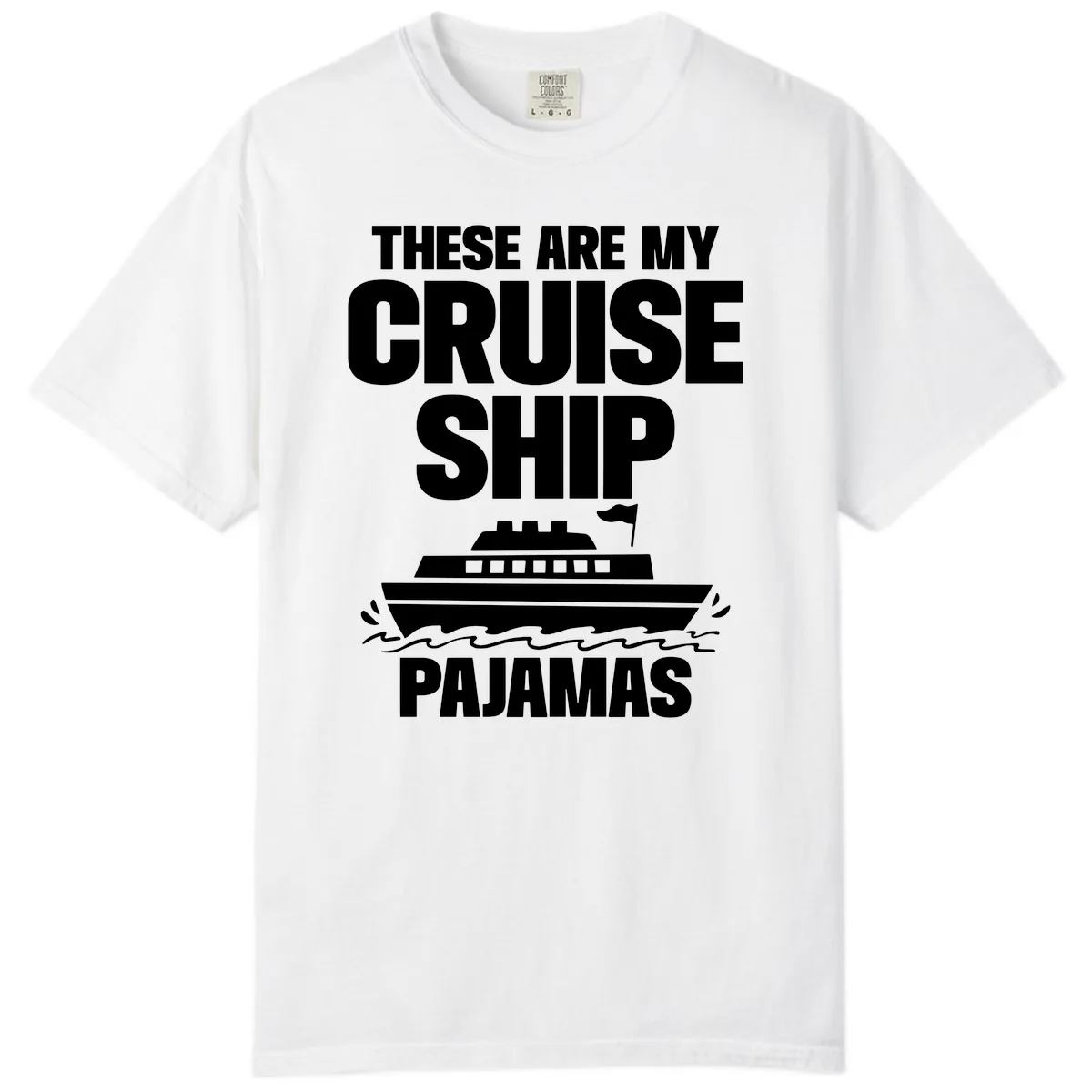 Cruise Ship Pajamas Comfort Color in White