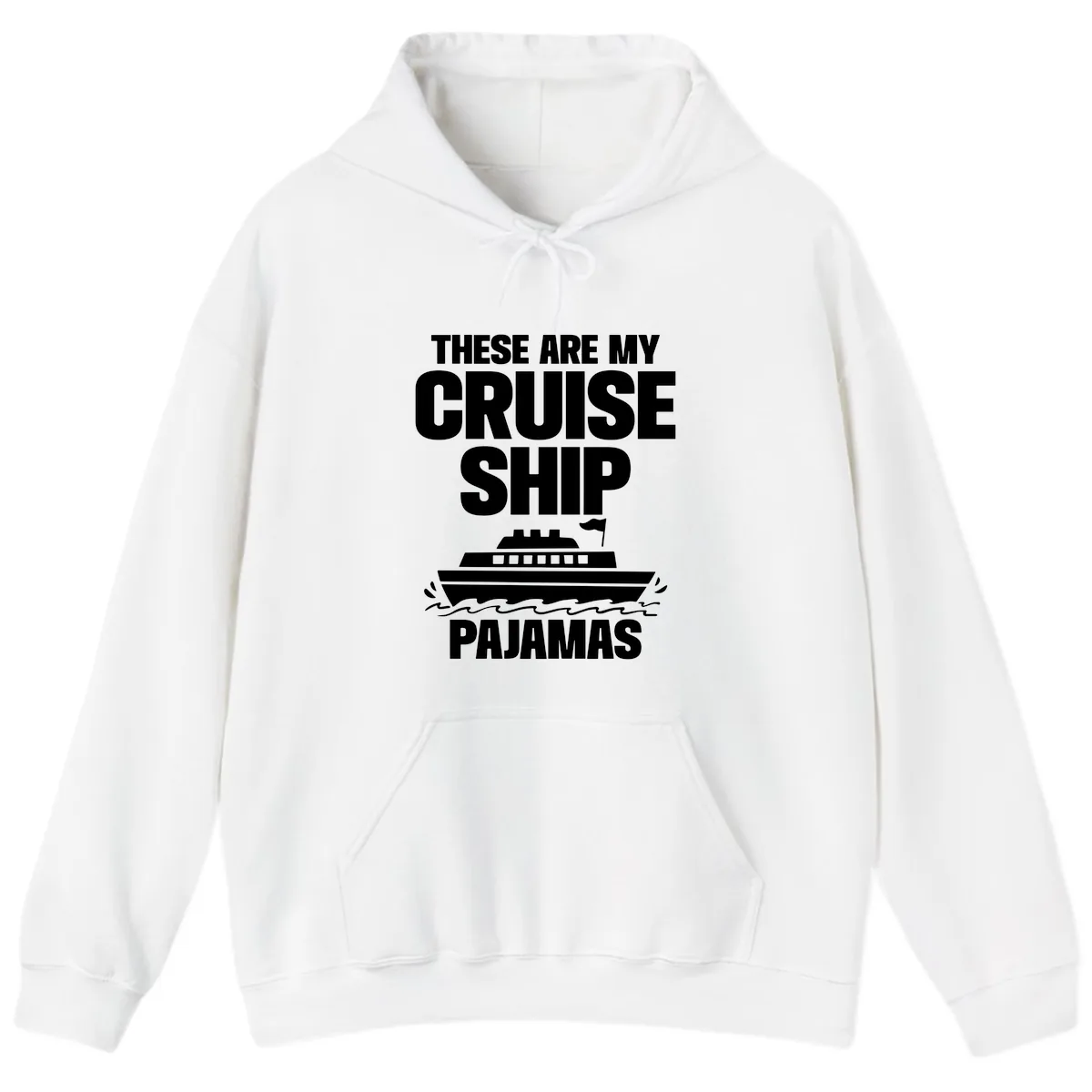 Cruise Ship Pajamas Hoodie in White