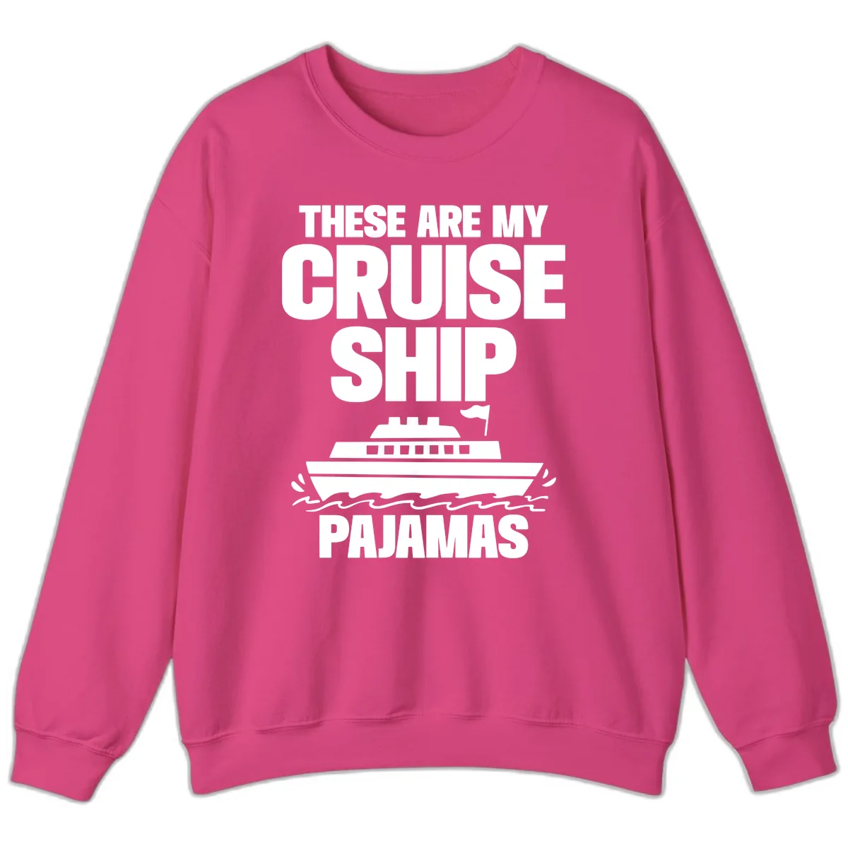 Cruise Ship Pajamas Sweatshirt in Heliconia