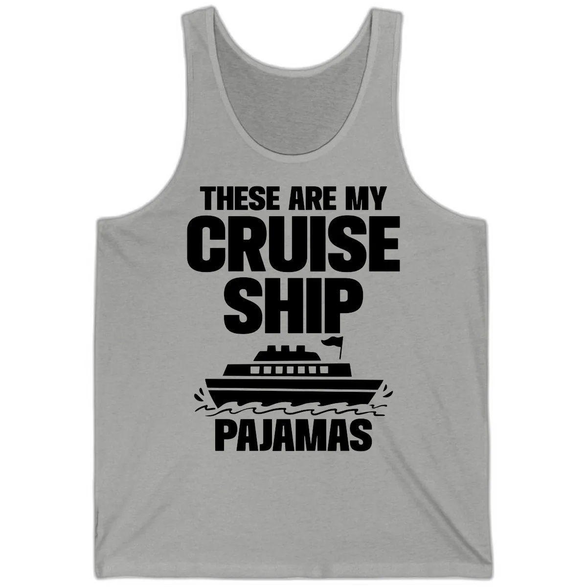 Cruise Ship Pajamas Tank in Athletic Heather
