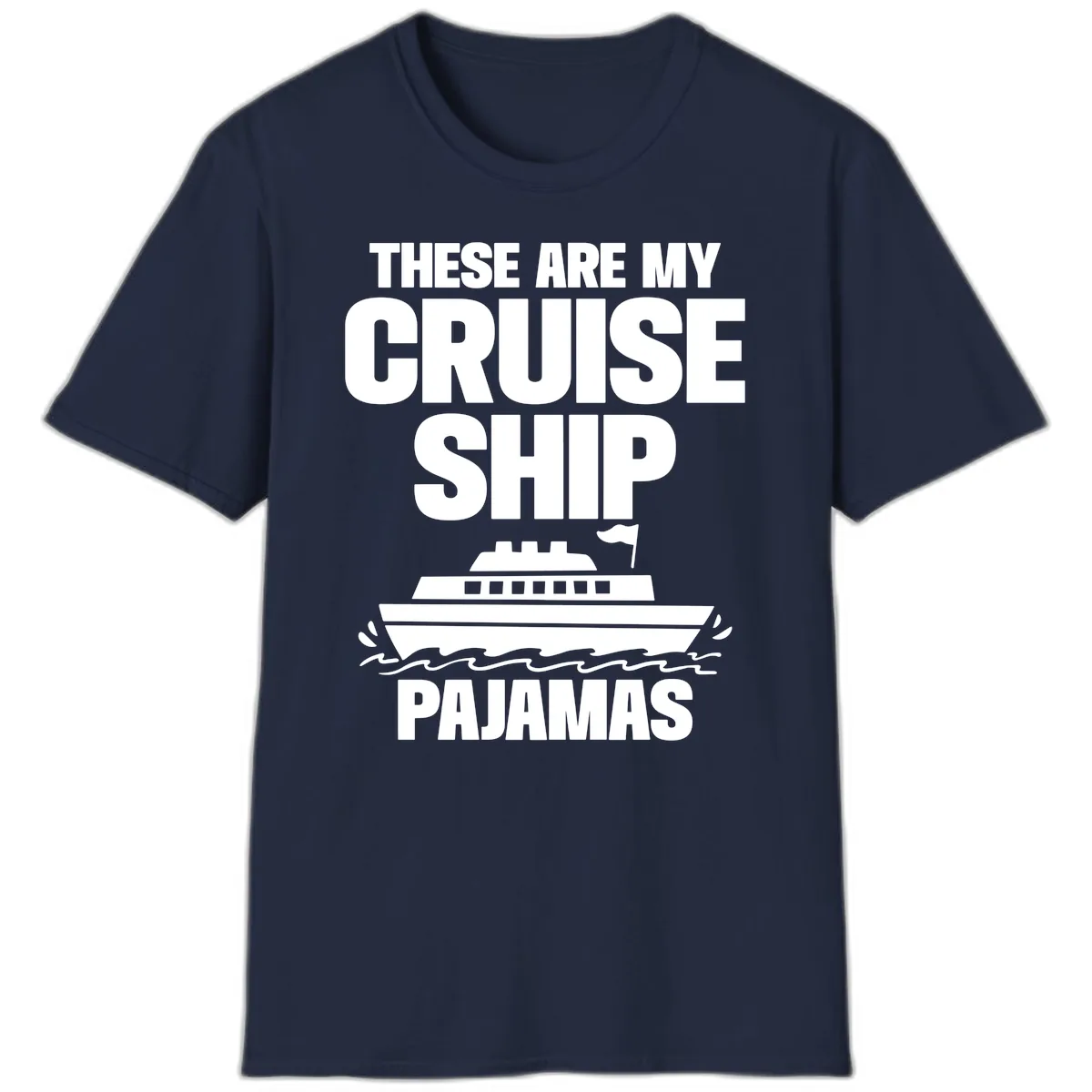 Cruise Ship Pajamas T-Shirt in Navy