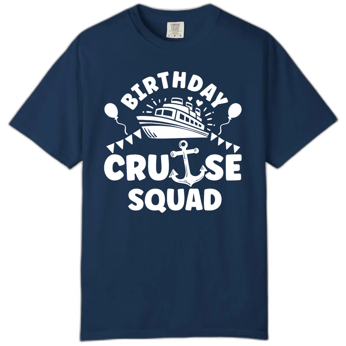 Birthday Cruise Squad Comfort Color in Navy